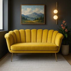 Sofa Cytrynowa Żółcień LUX-4